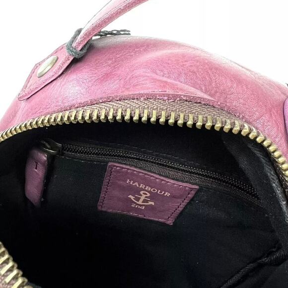 Harbour 2nd Quilted Leather Mini Backpack Purple 8” X 7” X 3” main image 10